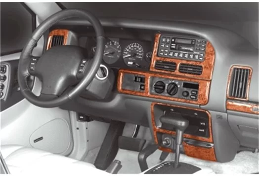 Chrysler Grand Cherokee 01.1996 Kit Rivestimento Cruscotto all'interno del veicolo Cruscotti personalizzati 10-Decori