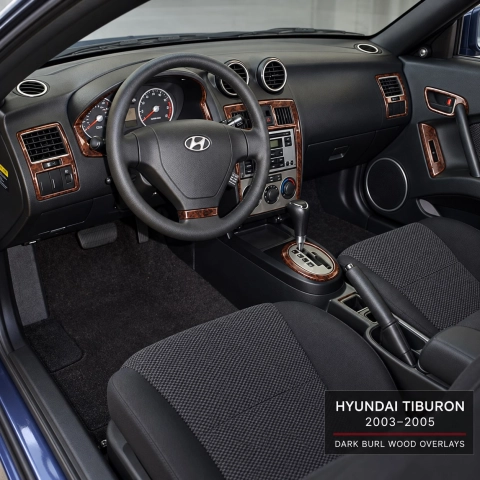 Hyundai Coupe 2004-2008 kit rivestimento cruscotto e interni 3D 17 pezzi