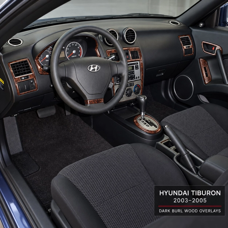 Hyundai Coupe 2004-2008 kit rivestimento cruscotto e interni 3D 17 pezzi