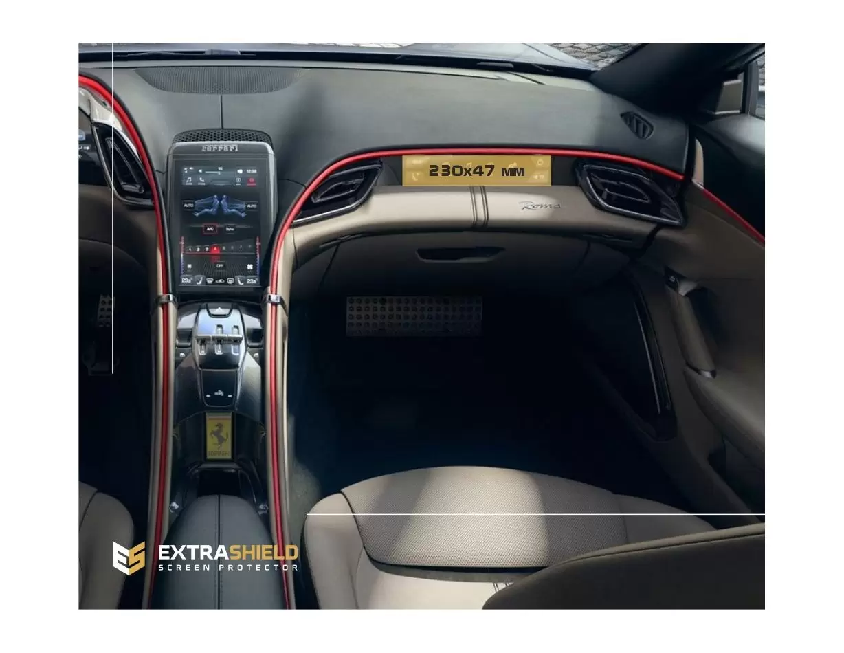 Ferrari F8 Tributo 2019 - Present Multimedia passenger Vetro Protettivo HD trasparente di navigazione Protezione