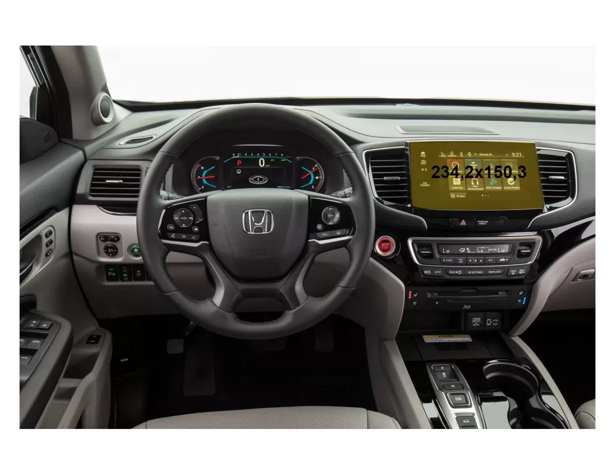 Honda CR-V 2016 - Present Multimedia 8" Vetro Protettivo HD trasparente di navigazione Protezione