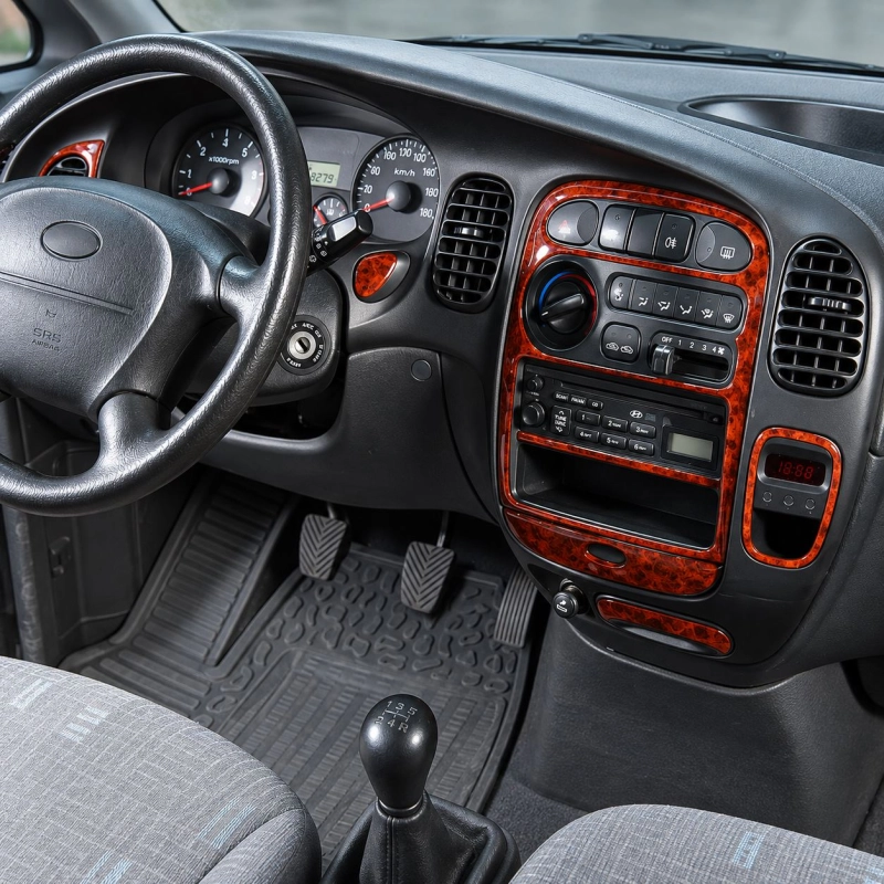 Hyundai Starex 2001-2007 kit rivestimento cruscotto e interni 3D 11 pezzi