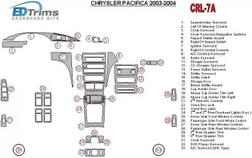 Chrysler Pacifica 2003-2004 Full Set, OEM Compliance Cruscotto BD Rivestimenti interni