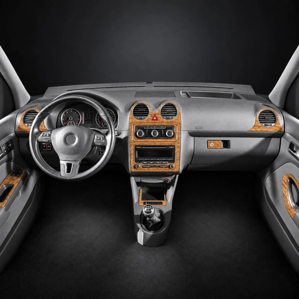 Volkswagen Caddy 2004-2009 kit rivestimento cruscotto e interni 3D 16 pezzi