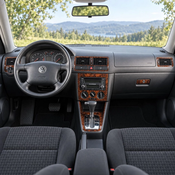 Volkswagen Golf 1999-2004 2 porte; con glowe-box kit rivestimento cruscotto e interni 3D 26 pezzi