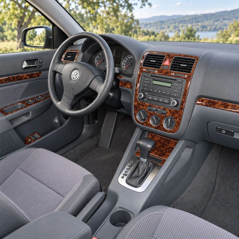 Volkswagen Golf V GTI 2006-in poi cambio manuale A / C Control kit rivestimento cruscotto e interni 3D