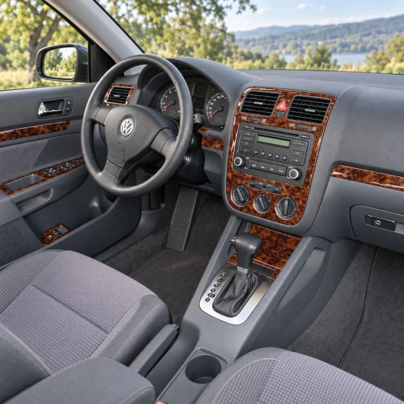 Volkswagen Golf V GTI 2006-in poi cambio manuale A / C Control kit rivestimento cruscotto e interni 3D