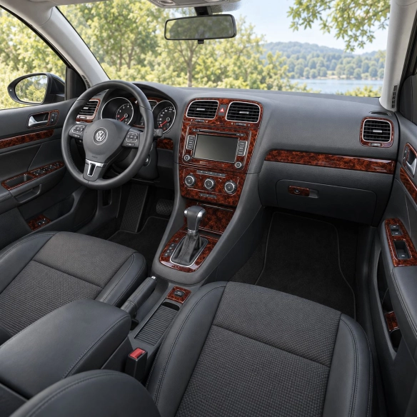 Volkswagen Golf VI Plus 2008-in poi kit rivestimento cruscotto e interni 3D 19 pezzi