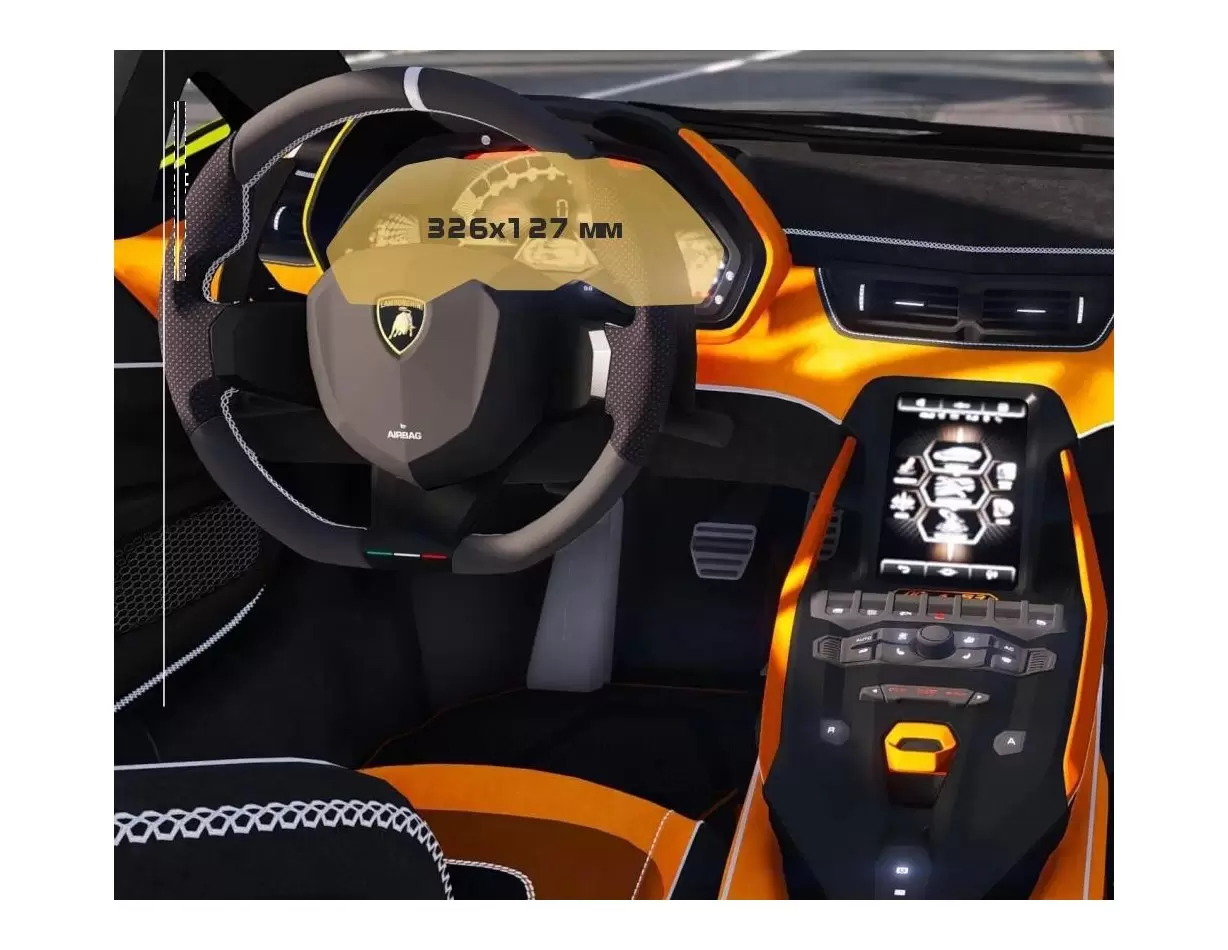 Lamborghini Aventador 2011 - Present Multimedia 5" Vetro Protettivo HD trasparente di navigazione Protezione