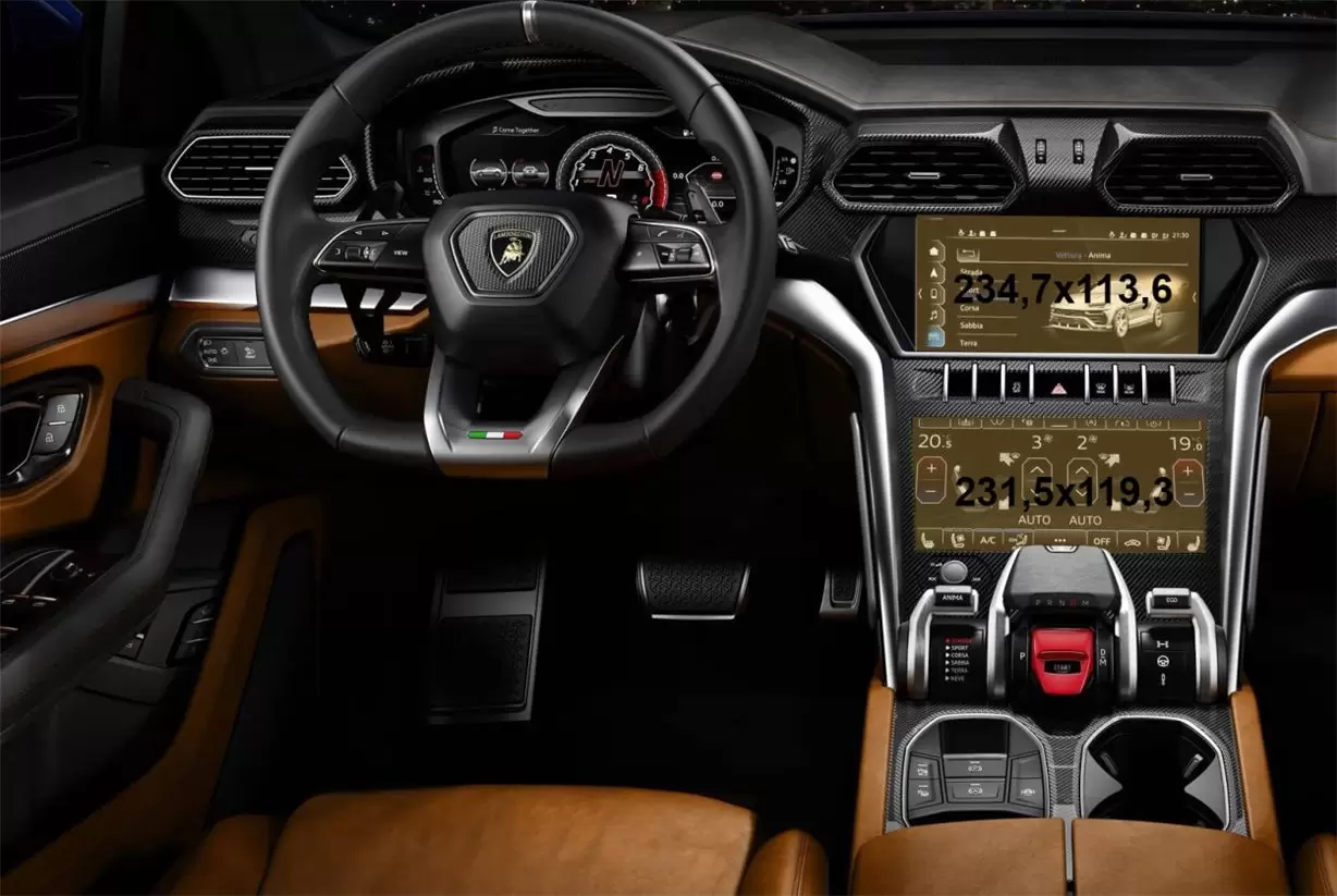Lamborghini Sian 2019 - Present Digital Speedometer Vetro Protettivo HD trasparente di navigazione Protezione