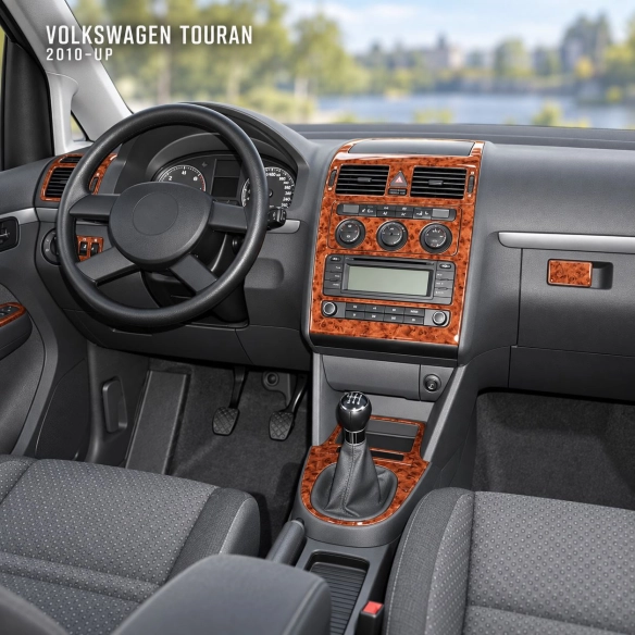 Volkswagen Touran 2010 kit rivestimento cruscotto e interni 3D 12 pezzi