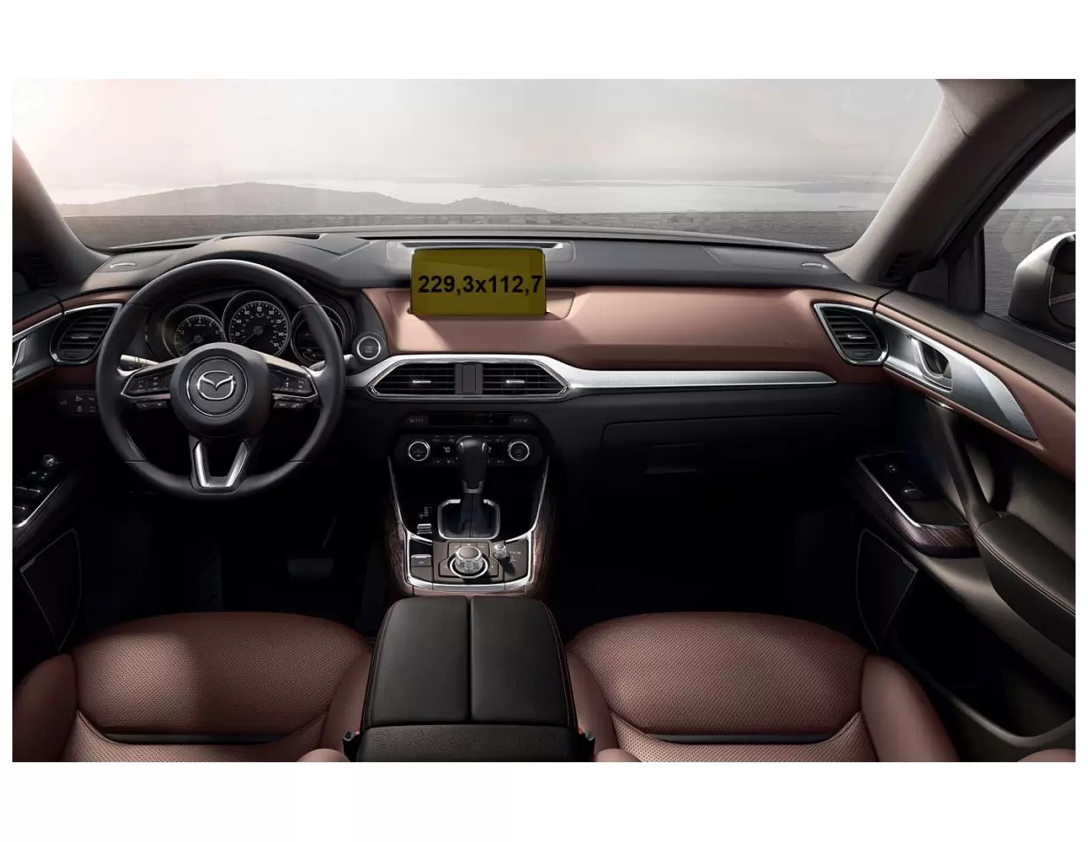 Mazda CX-9 2015 - 2020 Multimedia 8" Vetro Protettivo HD trasparente di navigazione Protezione