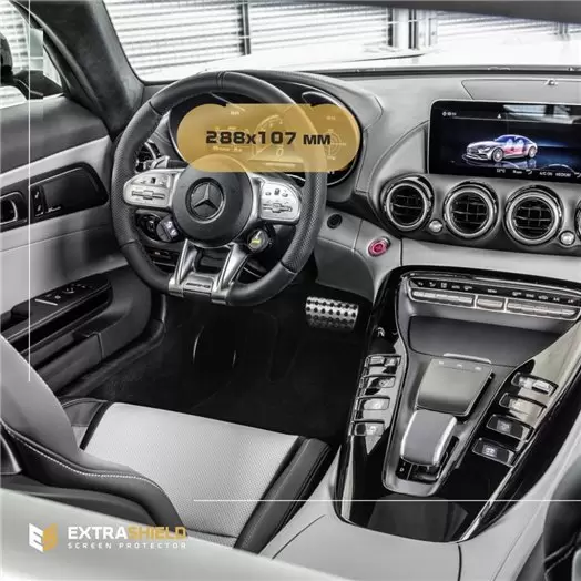 Mercedes-Benz AMG GT (X290) 2018 - Present Digital Speedometer + Multimedia 12,3" Vetro Protettivo HD trasparente di navigazione Mercedes-Benz AMG GT (X290) 2018 - Present Digital Speedometer + Multimedia 12,3" Vetro Protettivo HD trasparente di navigazione