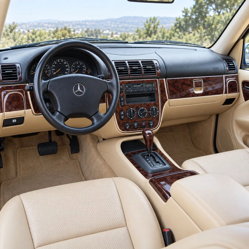 Mercedes-Benz M Class 1998-2005 porte interne kit rivestimento cruscotto e interni 3D