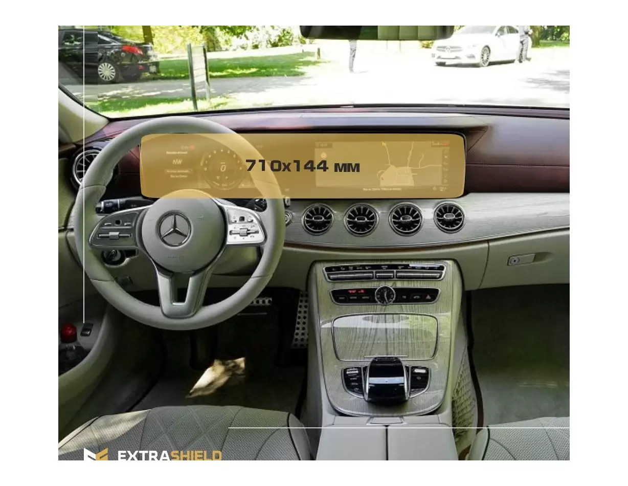 Mercedes-Benz CLS (C257) 2017 - Present Digital Speedometer + Multimedia 12,3" Vetro Protettivo HD trasparente di navigazione Pr