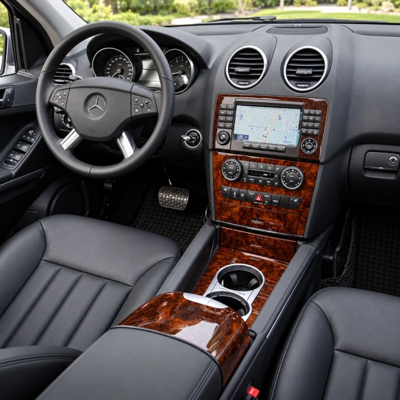 Mercedes-Benz ML W164 Class 2006-in poi set completo; cambio automatico; con navigatore kit rivestimento cruscotto e interni 3D