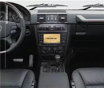 Mercedes-Benz G-class II (W463) 2012 - 2013 Multimedia 5,4" Vetro Protettivo HD trasparente di navigazione Protezione