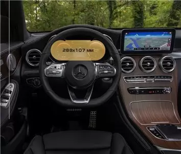 Mercedes-Benz GLC (X253/C253) 2015 - 2019 Multimedia 8" Vetro Protettivo HD trasparente di navigazione Protezione