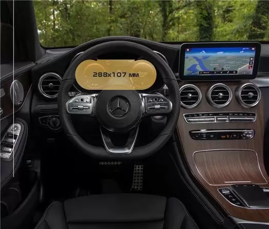 Mercedes-Benz GLC (X253/C253) 2015 - 2019 Multimedia 8" Vetro Protettivo HD trasparente di navigazione Protezione