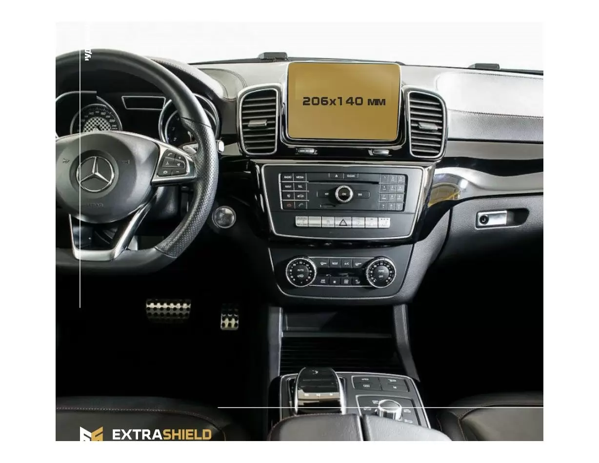 Mercedes-Benz GLE (W166) 2015 - 2019 Multimedia 5,8" Vetro Protettivo HD trasparente di navigazione Protezione