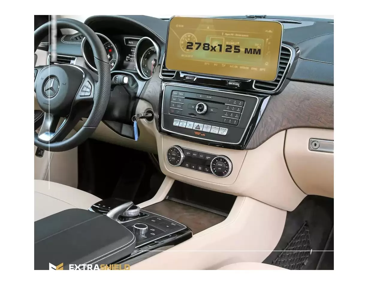 Mercedes-Benz GLE (W166/C292) 2015 - 2019 Multimedia 8,4" Vetro Protettivo HD trasparente di navigazione Protezione