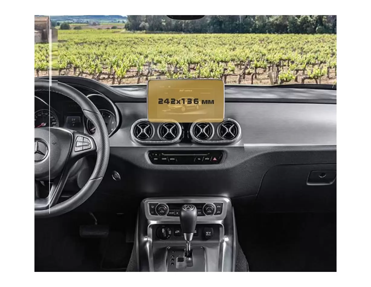 Mercedes-Benz GLE (W167/C167) 2018 - Present Passenger monitors (2pcs,) 10,2" Vetro Protettivo HD trasparente di navigazione Pro