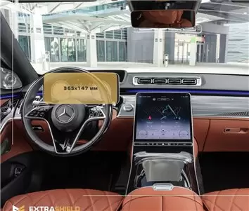 Mercedes-Benz S-class (W222/X222/C217/A217) 2013-2020 Passenger monitors (2pcs,) 10,2" Vetro Protettivo HD trasparente di naviga