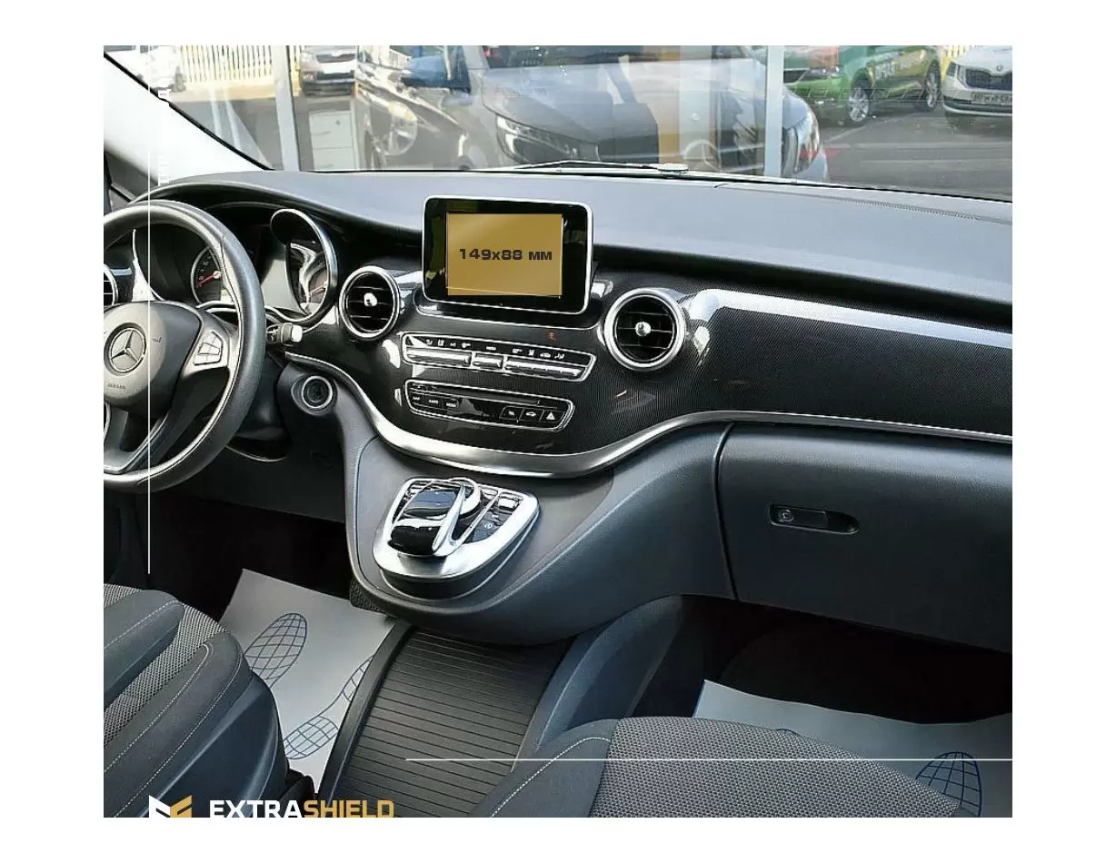 Mercedes-Benz SL-Class (R231/R232) 2012 - Present Multimedia 7" Vetro Protettivo HD trasparente di navigazione Protezione
