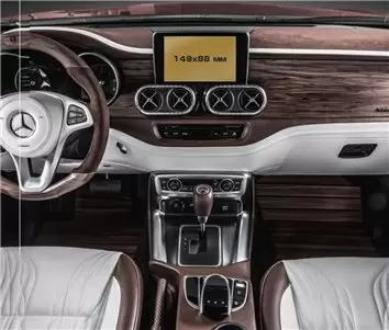 Mercedes-Benz X-class (X470) 2017 - 2020 Multimedia 5,4" Vetro Protettivo HD trasparente di navigazione Protezione