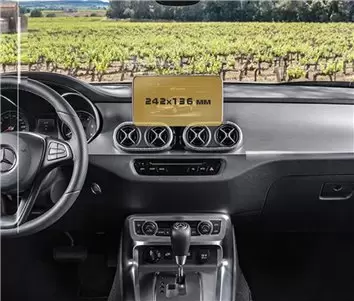 Mercedes-Benz X-class (X470) 2017 - 2020 Multimedia 7" Vetro Protettivo HD trasparente di navigazione Protezione