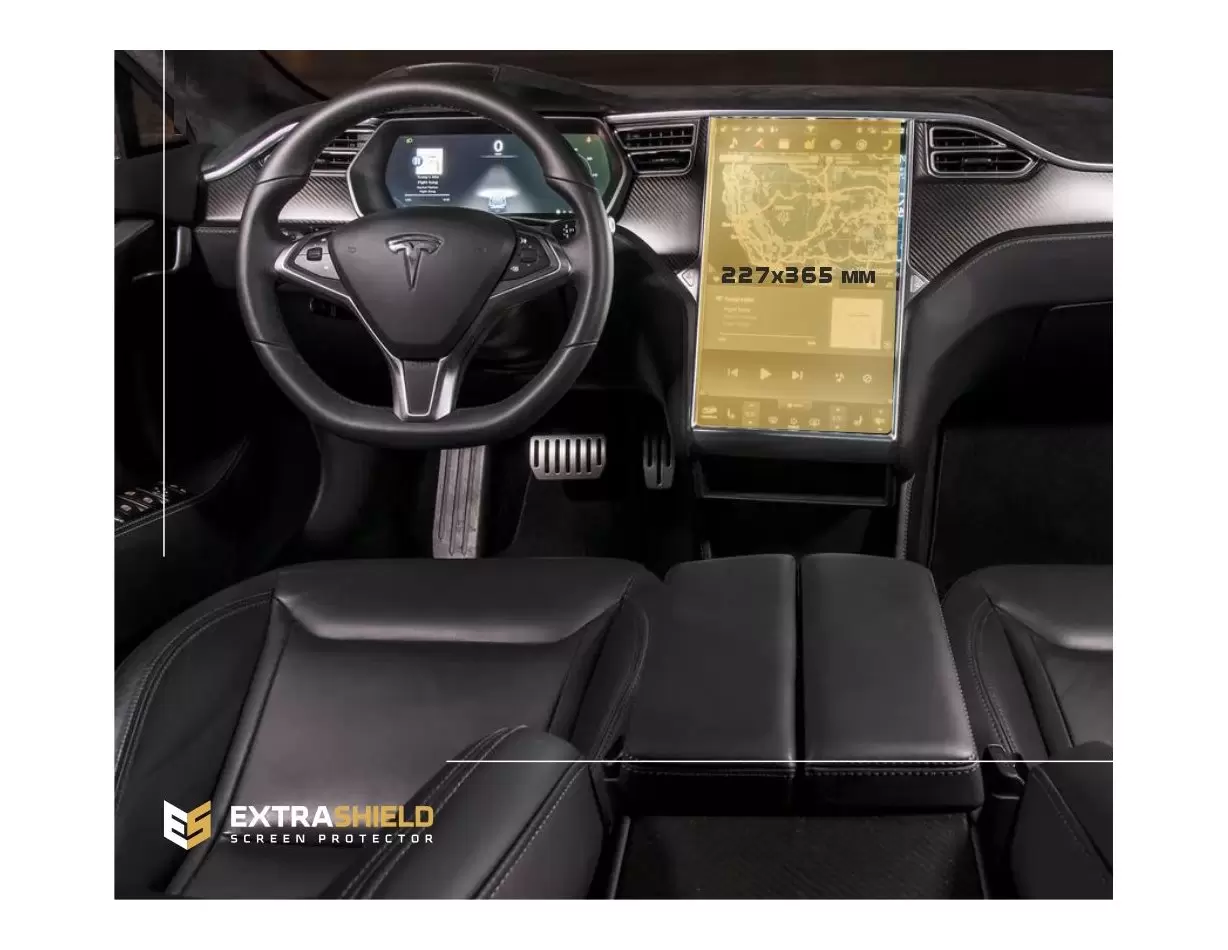 Tesla Model S 2012 - Present Multimedia 17" Vetro Protettivo HD trasparente di navigazione Protezione