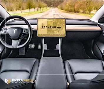 Tesla Model S 2021 - Present Rear climate control Vetro Protettivo HD trasparente di navigazione Protezione