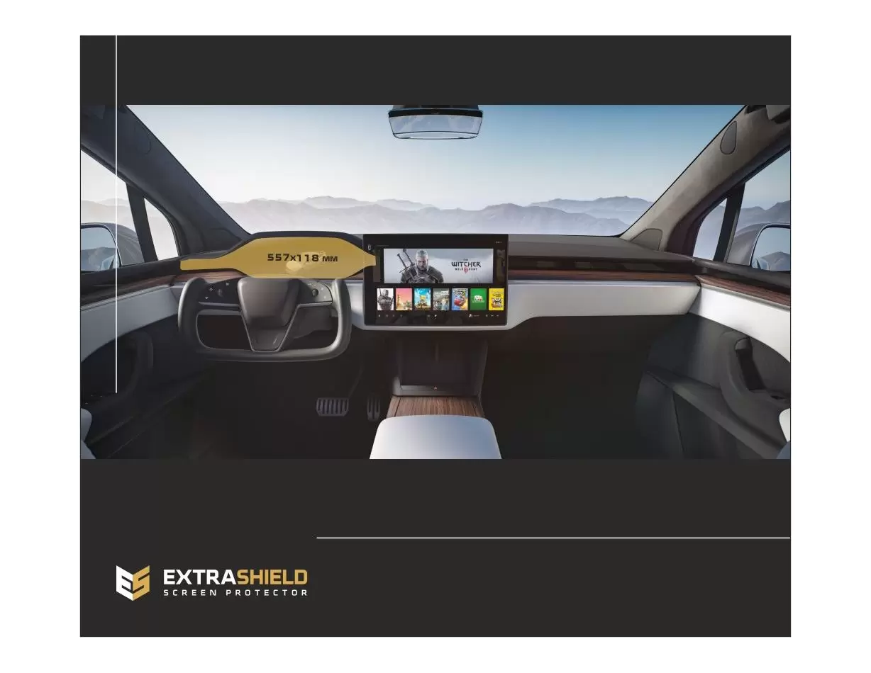 Tesla Model X 2021 - Present Digital Speedometer Vetro Protettivo HD trasparente di navigazione Protezione