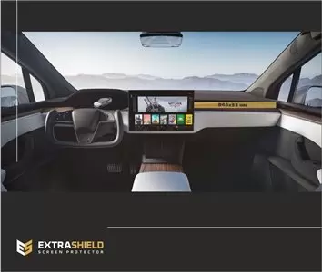 Tesla Model X 2021 - Present Multimedia passenger Vetro Protettivo HD trasparente di navigazione Protezione