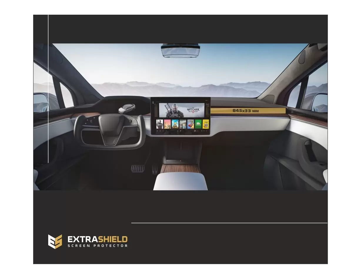 Tesla Model X 2021 - Present Multimedia passenger Vetro Protettivo HD trasparente di navigazione Protezione