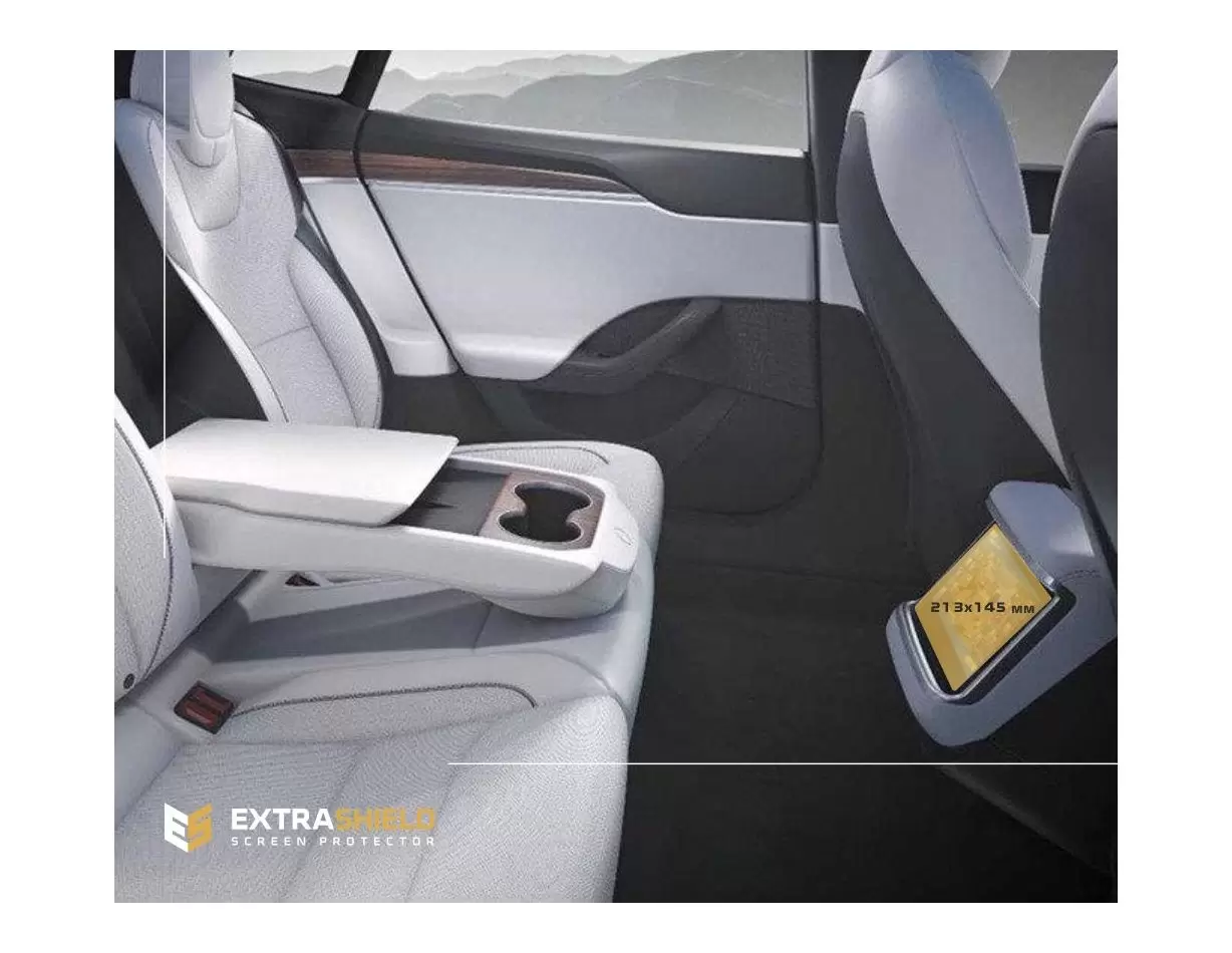 Tesla Model X 2021 - Present Rear climate control Vetro Protettivo HD trasparente di navigazione Protezione