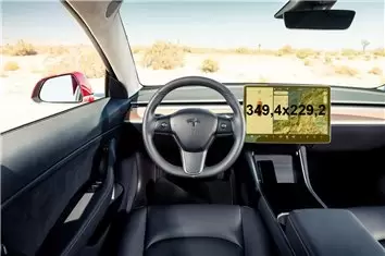 Tesla Model Y 2019 - Present Multimedia 15" Vetro Protettivo HD trasparente di navigazione Protezione