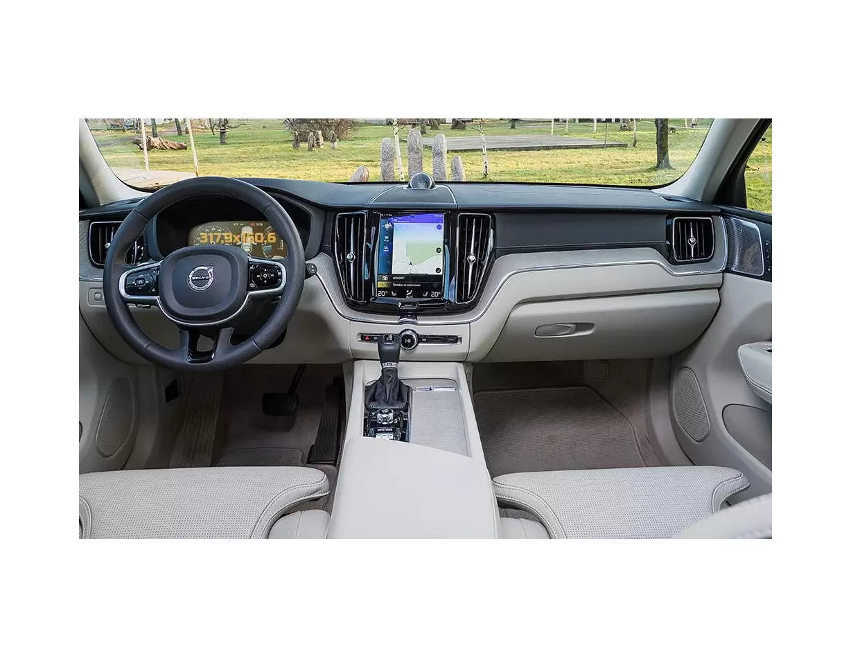 Volvo XC60 2017 - Present Digital Speedometer Vetro Protettivo HD trasparente di navigazione Protezione