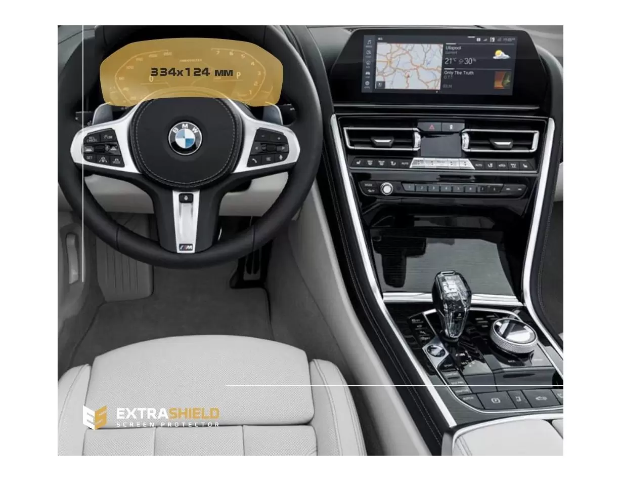 BMW 7 Series (G11/G12) 2019 - Present Digital Speedometer (without camera) 12,3" Vetro Protettivo HD trasparente di navigazione 