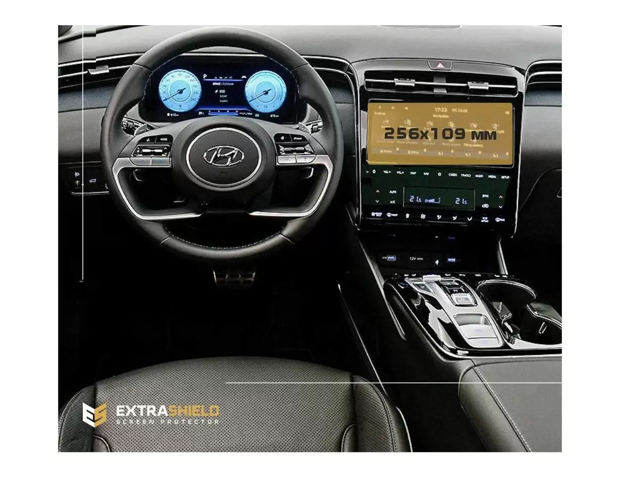 Hyundai Tucson 2015 - 2019 Multimedia 8" Vetro Protettivo HD trasparente di navigazione Protezione