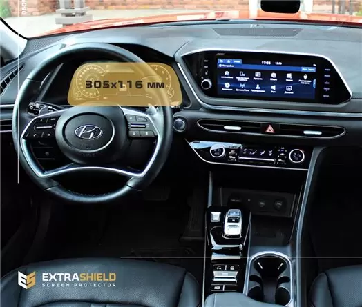 Hyundai Santa Fe 2021 - Present Digital Speedometer 12,3" Vetro Protettivo HD trasparente di navigazione Protezione
