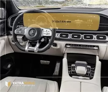 Mercedes-Benz GLS (X166) 2015 - 2019 Passenger monitors (2pcs,) Vetro Protettivo HD trasparente di navigazione Protezione