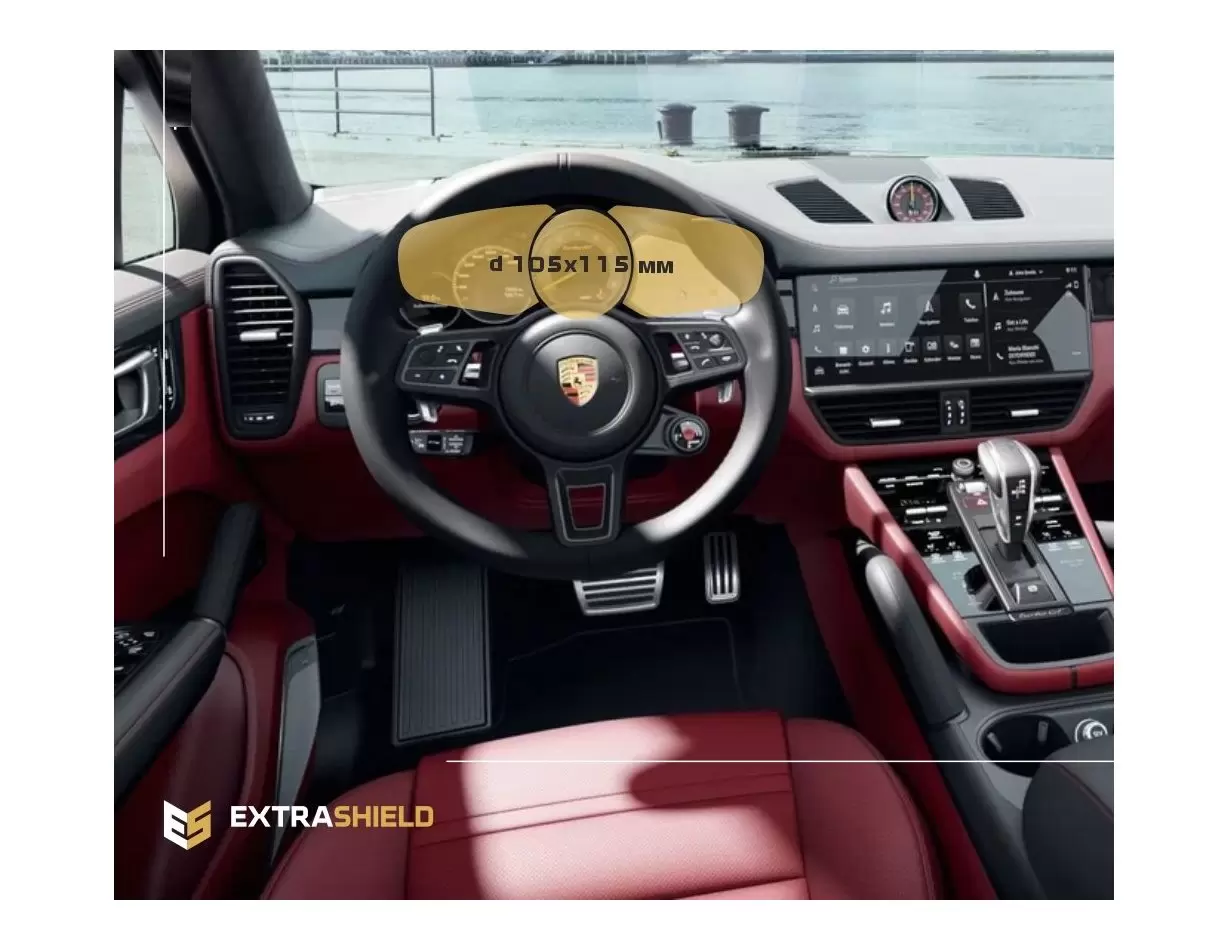 Porsche Cayenne 2017 - Present Digital Speedometer 12" Vetro Protettivo HD trasparente di navigazione Protezione
