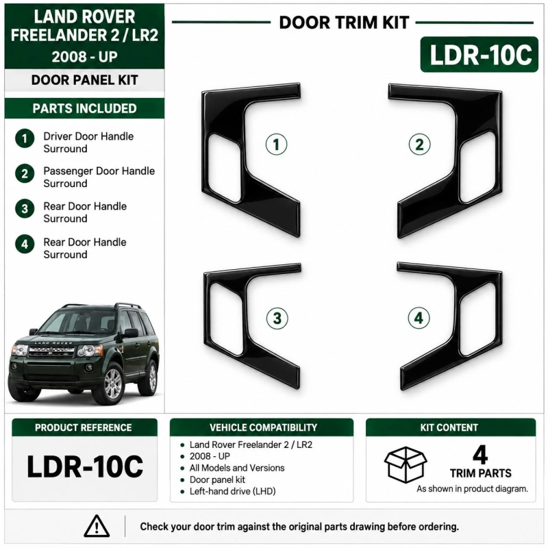 Land Rover Freelander 2 2008-in poi porte colsole kit rivestimento cruscotto e interni 3D