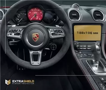 Porsche Cayman 2016 - 2020 Multimedia Sound Package Plus 7" Vetro Protettivo HD trasparente di navigazione Protezione