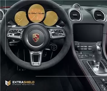Porsche Cayman 2016 - Present Digital Speedometer 12" Vetro Protettivo HD trasparente di navigazione Protezione