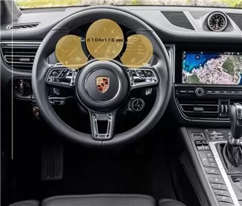 Porsche Macan 2018 - Present Digital Speedometer 12" Vetro Protettivo HD trasparente di navigazione Protezione