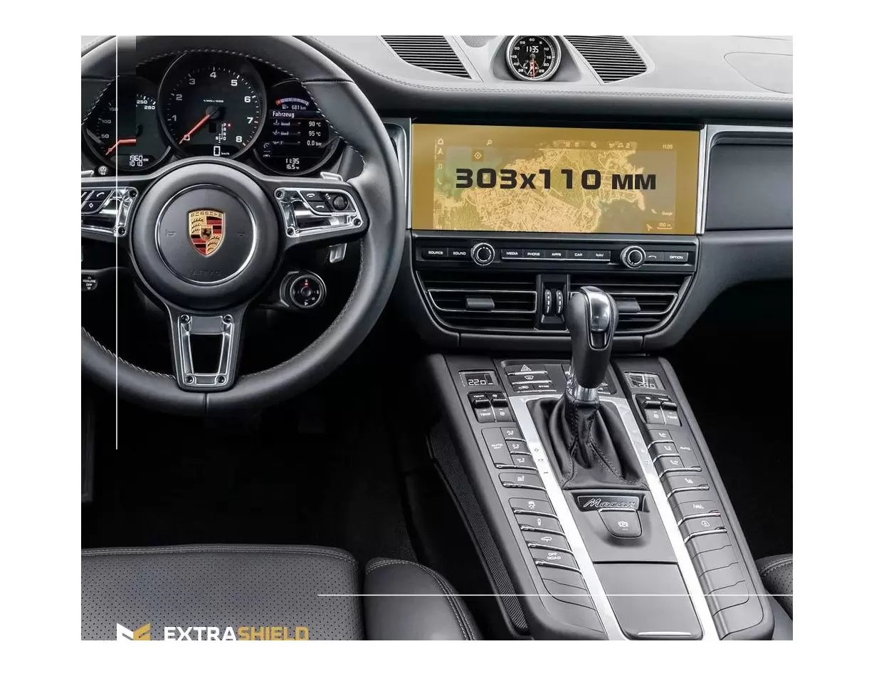 Porsche Macan Facelift 2018 - Present Multimedia 11" Vetro Protettivo HD trasparente di navigazione Protezione