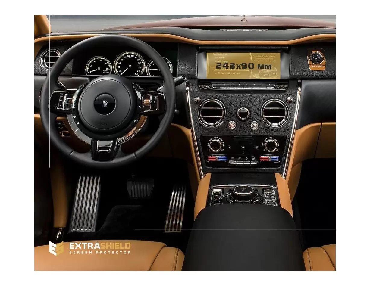 Rolls-Royce Cullinan 2018 - Present Multimedia 11" Vetro Protettivo HD trasparente di navigazione Protezione
