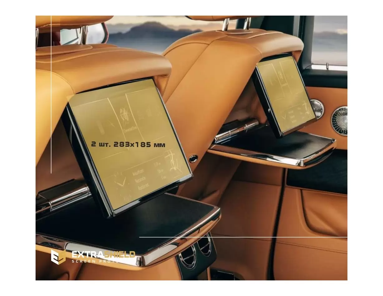 Rolls-Royce Cullinan 2018 - Present Passenger monitors (2pcs,) 15" Vetro Protettivo HD trasparente di navigazione Protezione